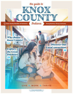 The Chamber Relocation Guide to Knox County Magazine is a community resource produced by the Knox County Chamber of Commerce designed to help people who are new to, considering moving to, or doing business in Knox County, Indiana. The guide typically includes: • A warm welcome to Knox County and overview of the area’s heritage, character, and community spirit. • Essential information for relocators such as schools, housing, lifestyle, and local services. • A directory of Chamber member businesses to help new residents and business owners connect with local services and professionals. • Insights into local amenities, economic opportunities, community organizations, and quality-of-life features that make Knox County attractive for living and working. • Practical information covering business, leisure, and community engagement to support a smooth transition to life in Knox County.